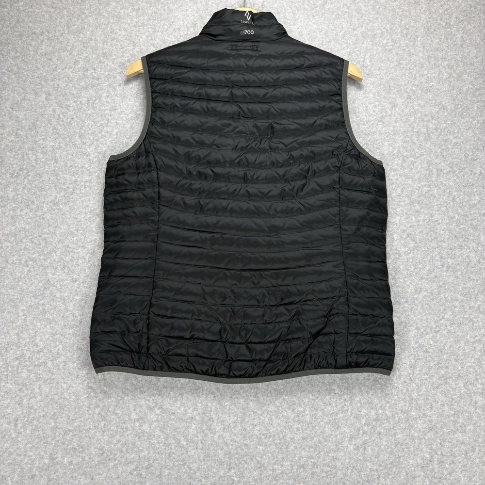 Eddie Bauer Puffer Vest Womens L Black Travex EB700 Down Insulated Quilted Gorp - Picture 2 of 9